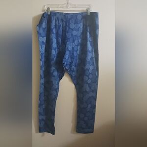 Woman Within Womens  Blue Polka Dot Leggings 2x A-1